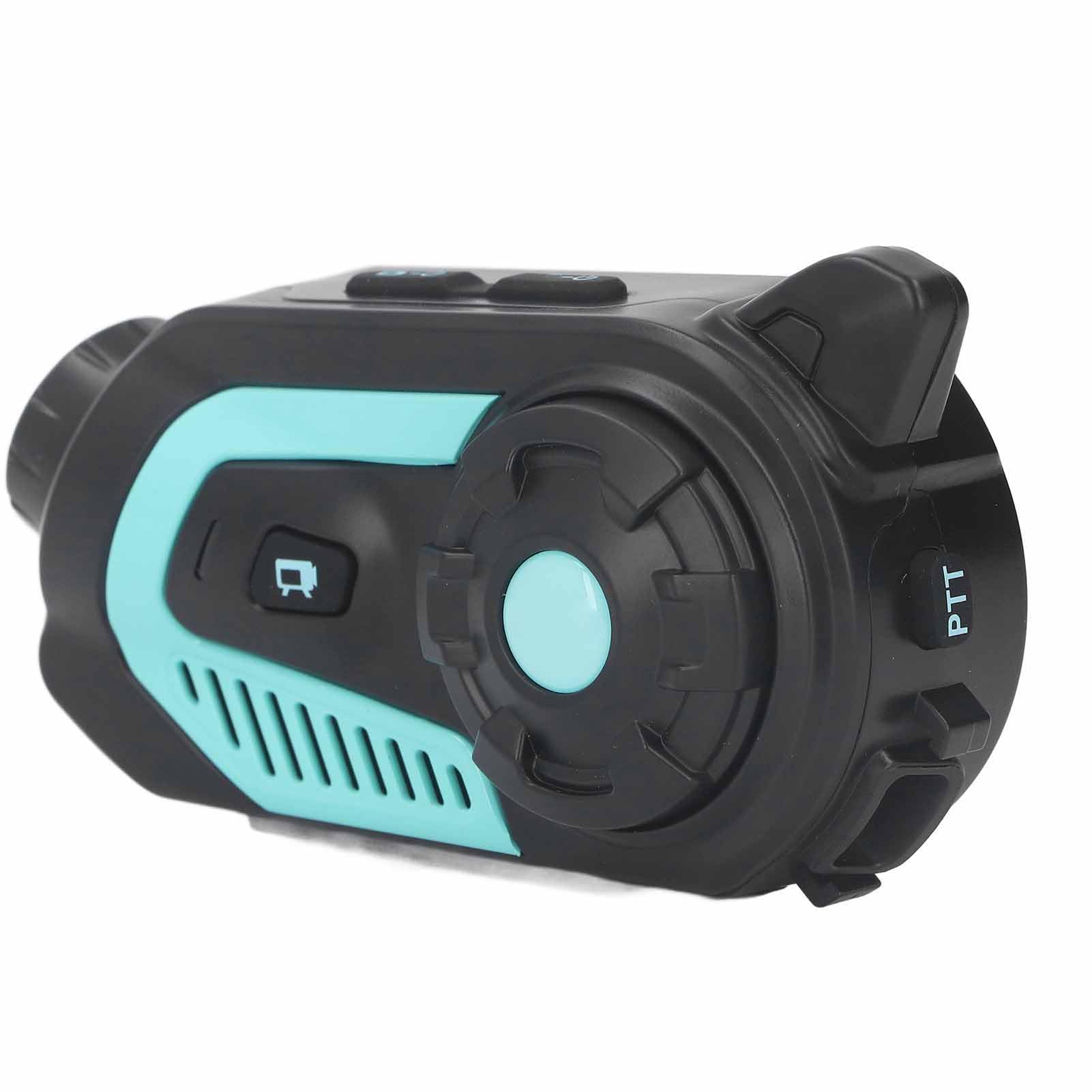 Motocyklowy Zestaw Słuchawkowy Bluetooth z Interkomem, kamerą 2K HD, wodoodpornością IP66, Głośnikiem HiFi z redukcją Szumów, Nagrywaniem w Pętli, Długim Czasem Pracy Baterii,