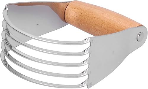 Batidora de masa, cortador de repostería de acero inoxidable, cortador de masa con 5 cuchillas, mezclador profesional de cortador de pastelería,