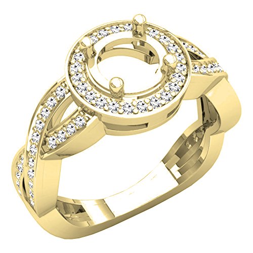 Anillo de compromiso de oro de 14 quilates con diamante blanco redondo de 0,40 quilates para mujer Anillo de compromiso de oro de 14 quilates con diamante blanco redondo de 0,40 quilates para mujer