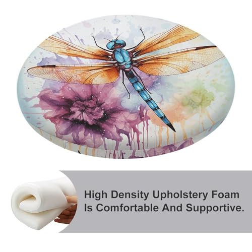 Coussin respirant et solide libellule aquarelle, assise super confortable pour adultes - 5