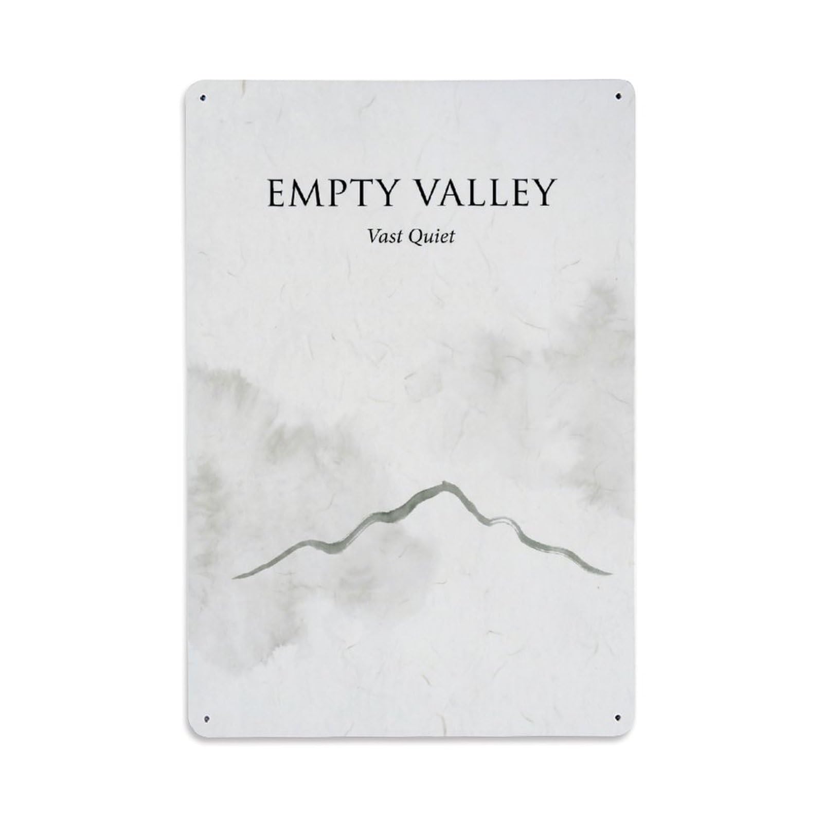 Spiritual Symbol Empty Valley Vast Quiet Mist Meditation Zen Metal Tin Sign Plaque Wall Decor for Cafe, Man Cave, Club Bar, Office, Home Garden Round Metal Poster 8x12Inch
