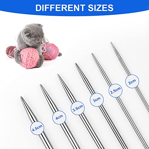 HOTUT Ferri da Maglia, 3 Pezzi 2mm Ferri per