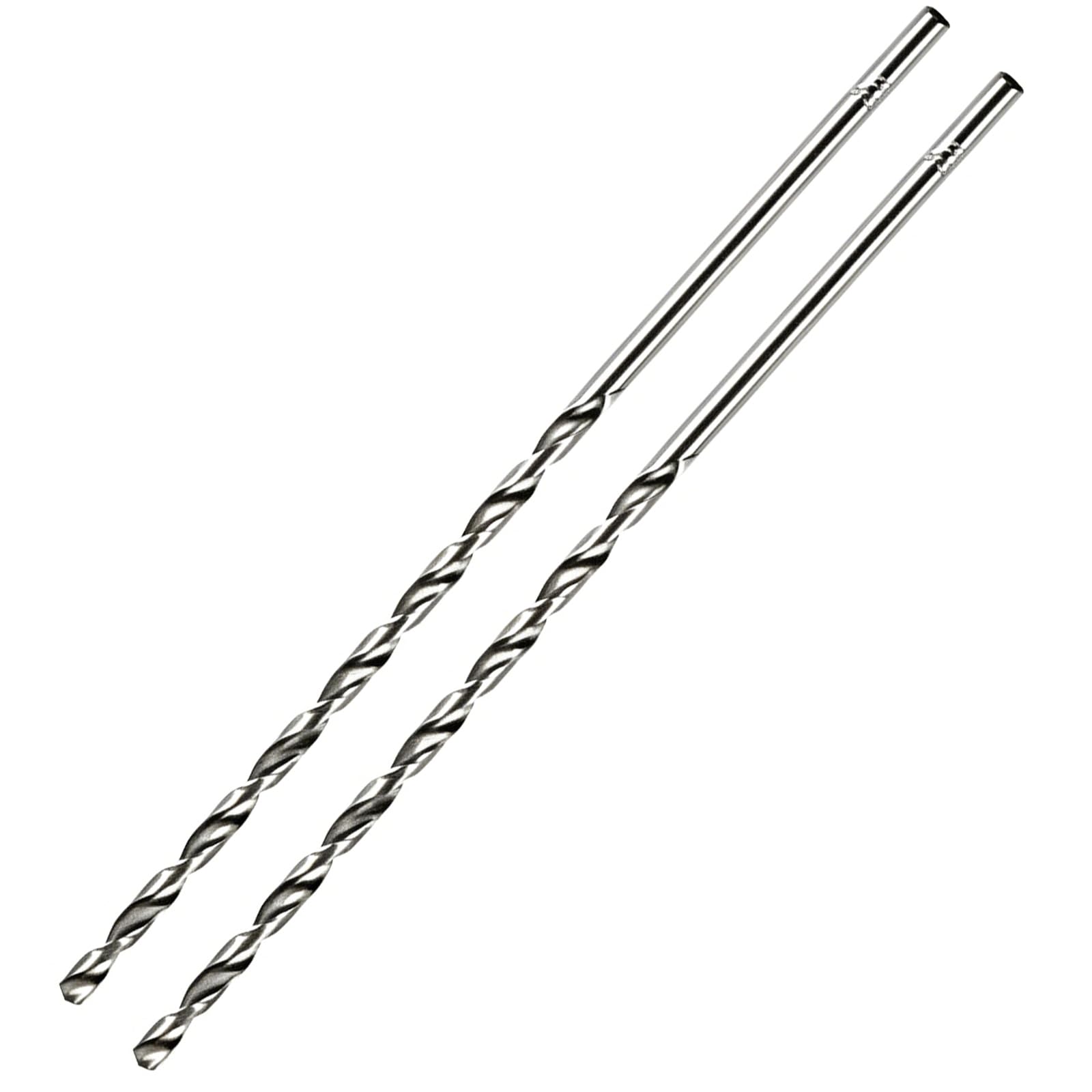 Kesiku 5.5mm Extra Long HSS Twist Drill Bits for Metal, 300mm Length, 2pcs