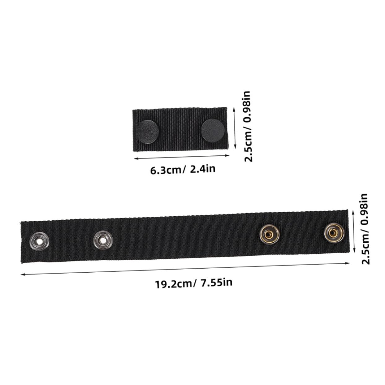 YARNOW Sujetadores De Cinturón De Servicio 19x2,5 Cm Negros, Trabillas De Nailon Resistentes, Pack De 6 Unidades, Accesorios para Cinturón De Mochila, Equipamiento para Uso Al Aire Libre