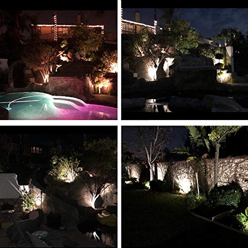 ALEDECO Outdoor Lens Led Landscape Lights 12V 5W Low Voltage Waterproof Garden Pathway Tree Spotlight (8 Pack)