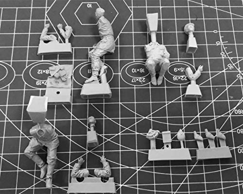 Kit de figuras de resina 1:35 3 piezas sin pintar miniatura 2