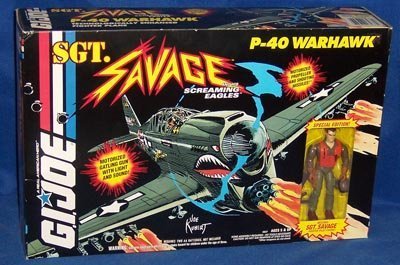 G.I. Joe Sgt. Savage P-40 Warhawk with Sgt Savage Fighter Pilot