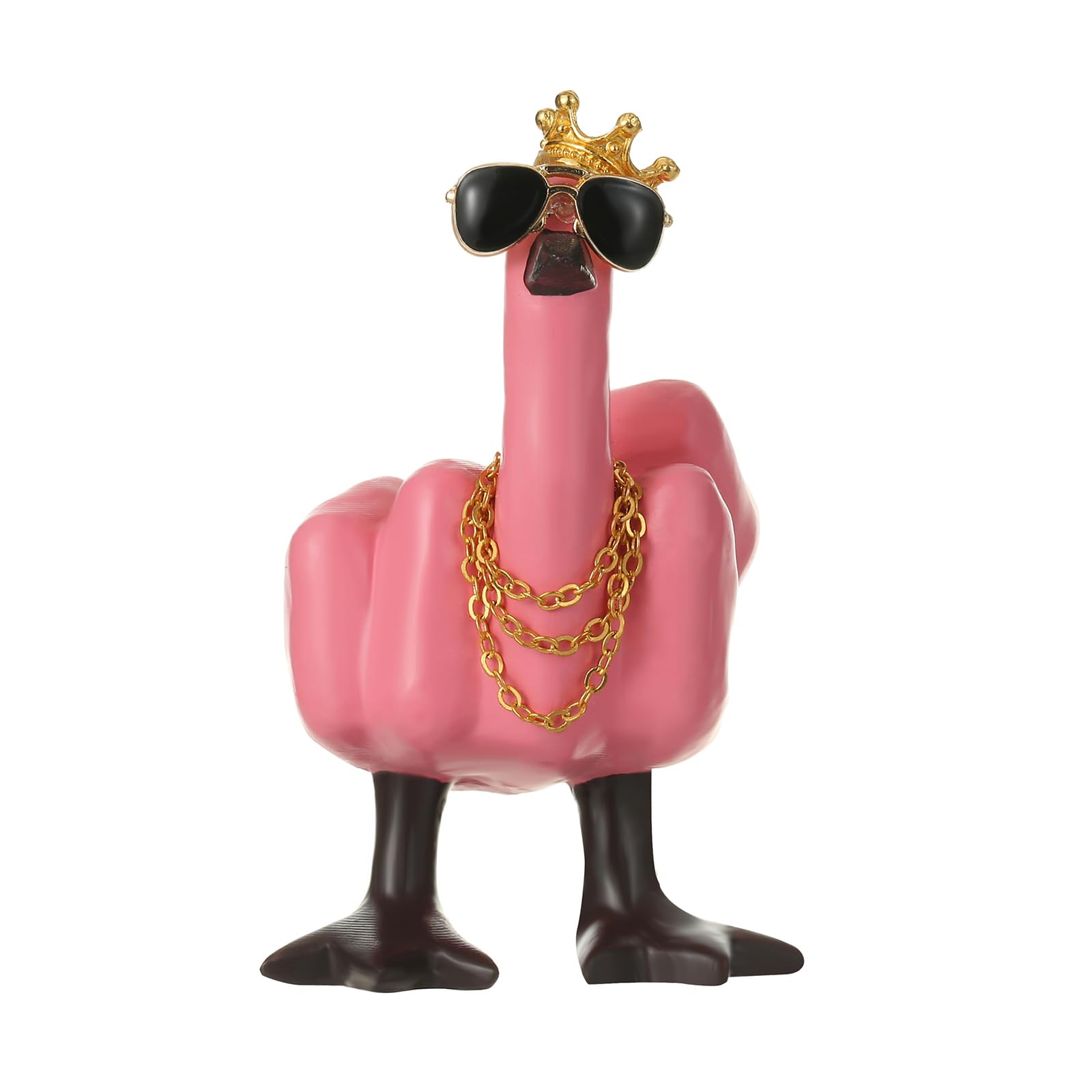 KIAYOO Middle Finger Duck Mini Size,Funny Gifts Car Ornament Home Office Decoration Resin Garden Statue Sculpture Duck You Figurine for Him Her Men Women Friends Boyfriend Birthday New Year Christmas