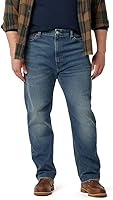 Levi Strauss Signature Gold Men's Regular Fit Flex Jeans - Relaxed Stretch Denim Pants for Comfortable Style