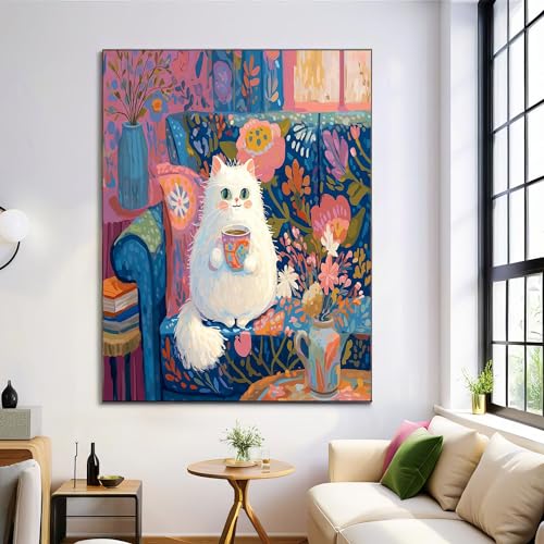 Cuadros de arte de pared vistosos en lienzo de flores de 60x90cm para decoración de salón