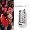 6 String Headless Guitar Bridge Tailpiece, Zinc Alloy Bridge Tailpiece for Electric Guitars (Silver)