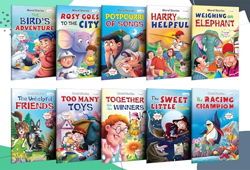 Image of Educational Story Book Collection Pack 2 : Kid's First Library Set | Story Books for Preschoolers, 10 Educational Picture Books for Kids