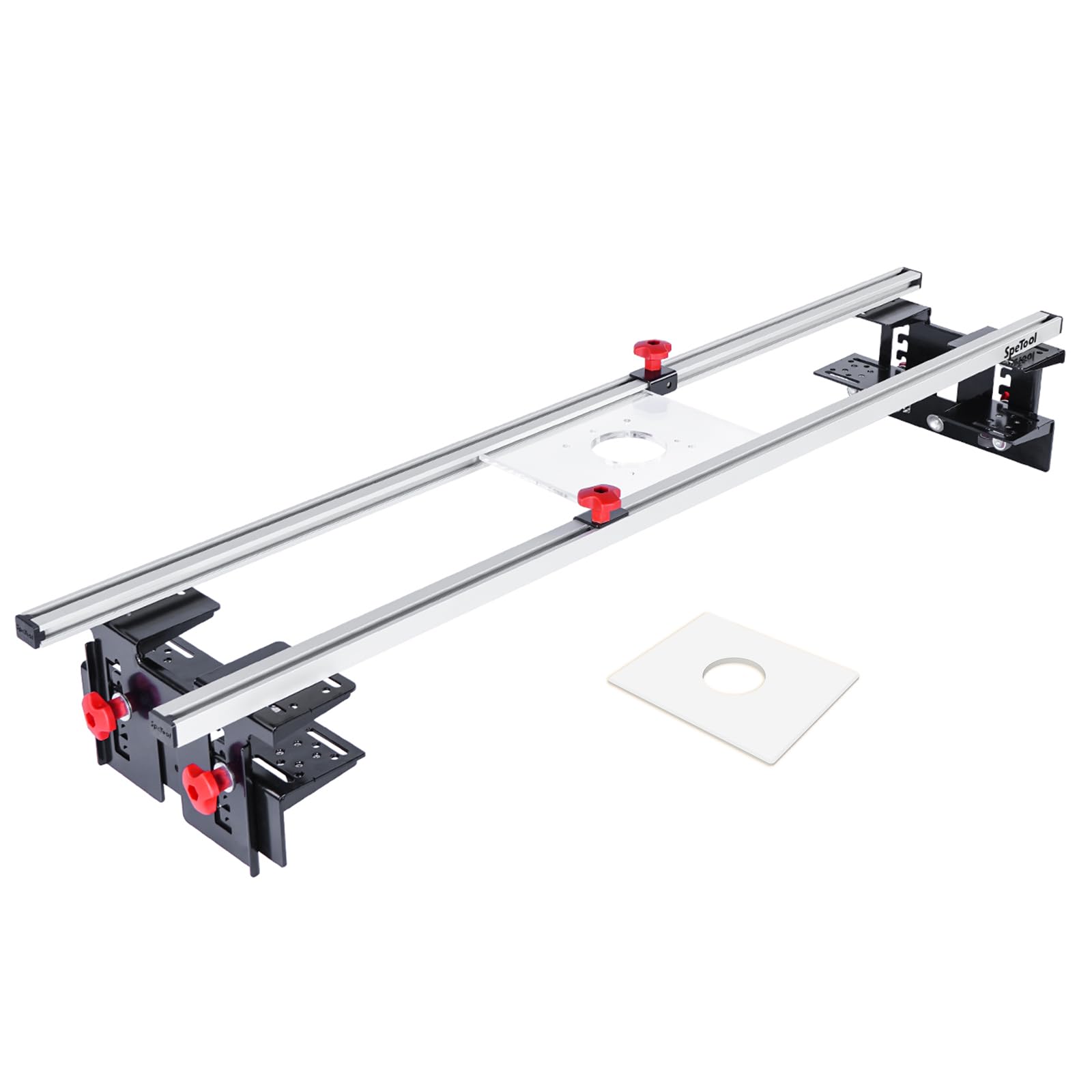 SpeTool Planfräsvorrichtung Planfräsen Vorrichtung Oberfräse Router Sled 3 Achsen Verstellbar Führungsschiene Oberfräse Planfräser für Holz von Holzplattenabflachung