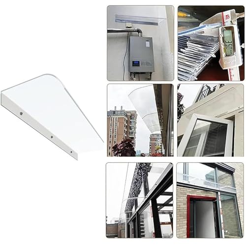 Toit en polycarbonate pour balcons et terrasses protégeant la porte d'entrée - 7