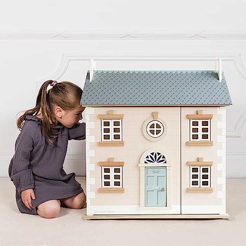 Image of Le Toy Van - Iconic Bay Tree Wooden Doll House | Dream House Wooden Dolls House Play Set | Great As A Gift | Suitable for Ages 3+