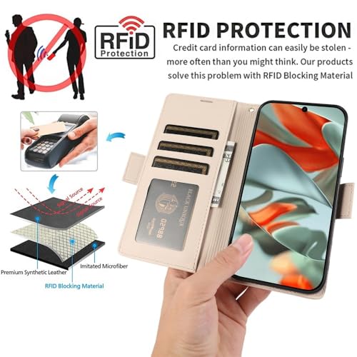 Coque Google Pixel 7 Pro noir en cuir premium étui portefeuille chic - 4