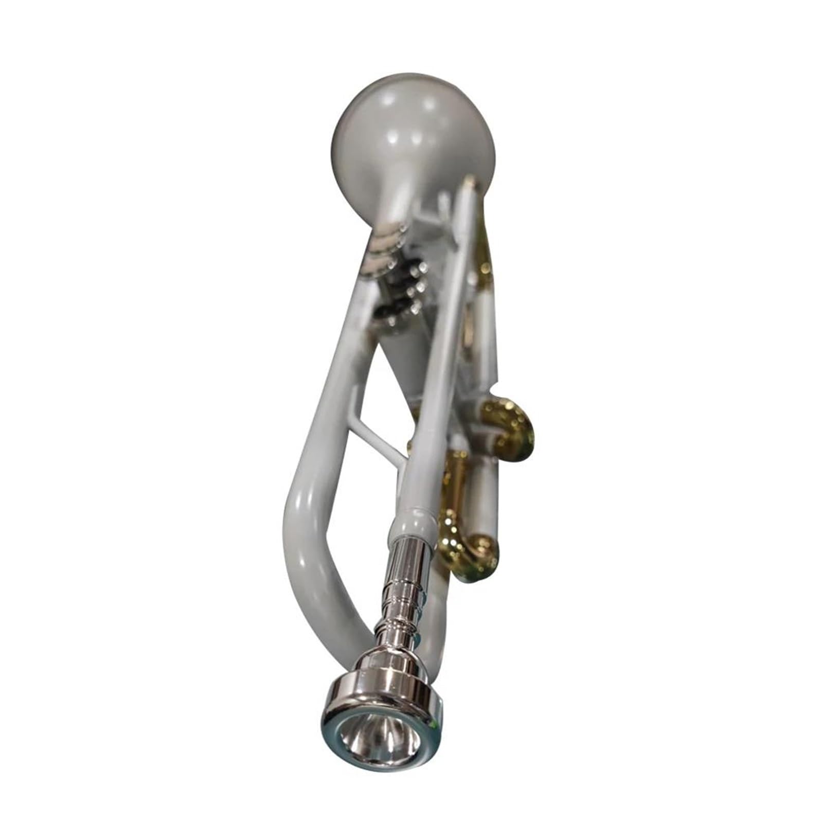 Trąbka Biały Instrument Trąbkowy Instrument Dęty Blaszany B Test Umiejętności Gry Dla Początkujących