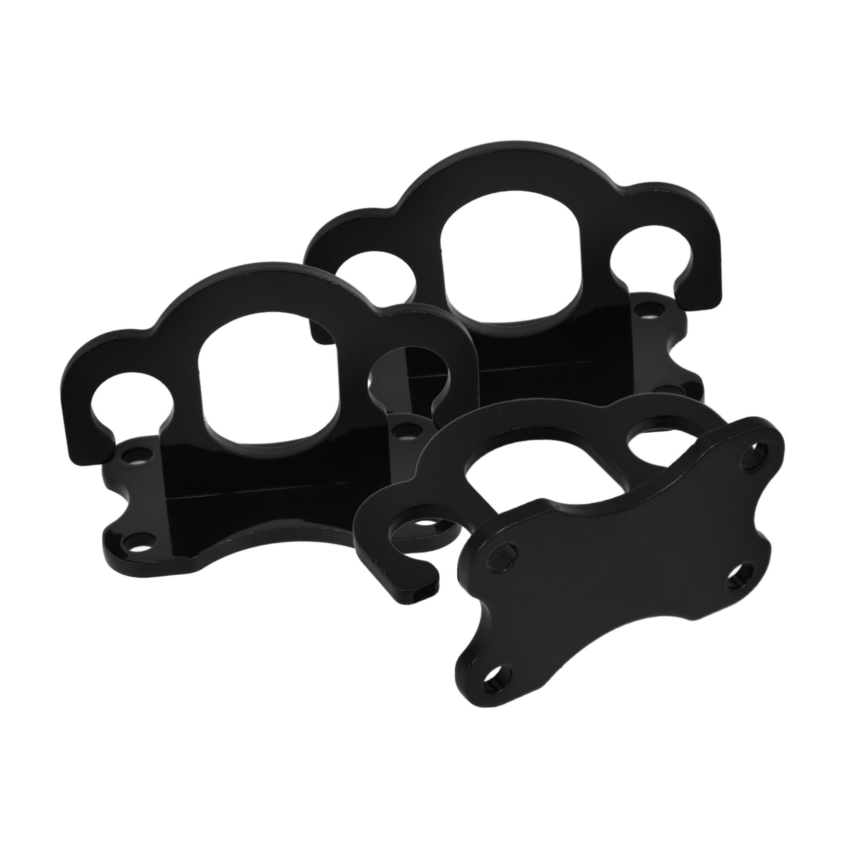 SHERCHPRY Ganchos de Pared para Ejercicios y Bandas de Resistencia, Hierro Negro, 3 Piezas, Fácil Instalación, Soporte Firme para Gimnasio en Casa