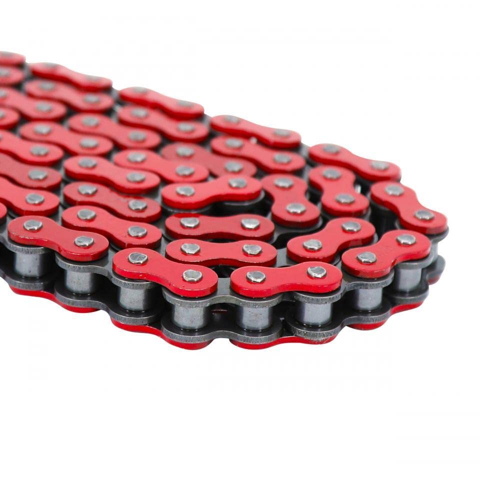 Cadena de transmisión roja Artek 134 eslabones Paso 420 para moto 50 con caja