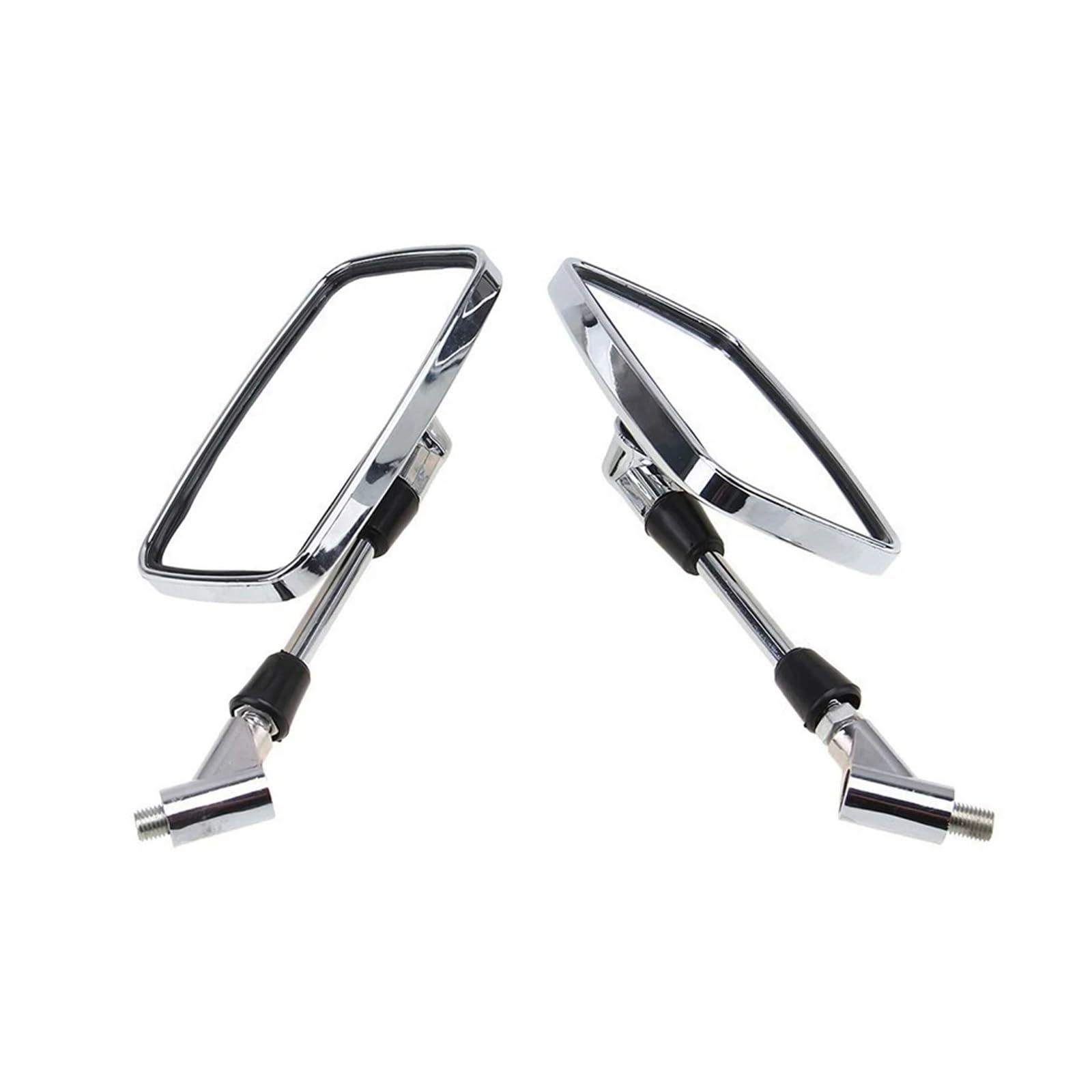 Espejo retrovisor 1 par de 10 mm Universal Rectangular para Bicicleta, Scooter eléctrico, retrovisor Lateral Cromado, Accesorios para Motocicleta, Espejo retrovisor Late