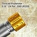 BZGREEN 2 Pack Thread Protector for 5/8 * 24 - Aluminum, Mulitiple Color Options (Gold)
