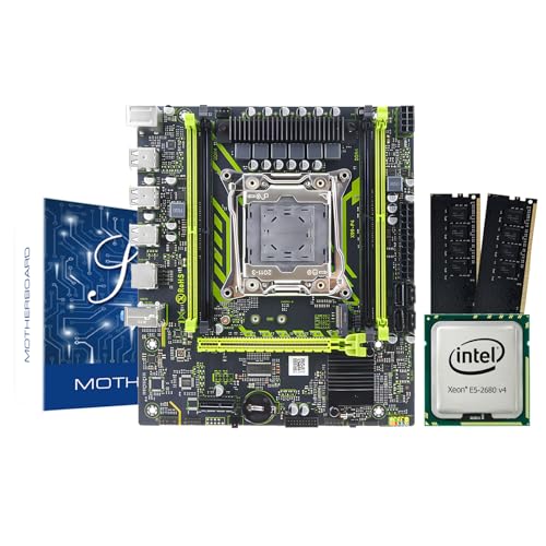 MOUGOL Kit Upgrade Placa-Mãe X99, LGA 2011-3, M-ATX, 4*DDR4, 6*US...