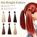 VILLCASE 6pcs Straight Doll Hair Extensions - 6 Colors Synthetic Doll Hair Wefts for Crafts, High Temperature Fiber DIY Wig Making Arts Supplies for Repair Styling Rerooting 20cm Length