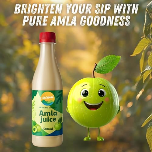 Image of Nutrinat Amla Juice - 500 ml (Pack of 1) | Fruit Juice, No Added Sugar