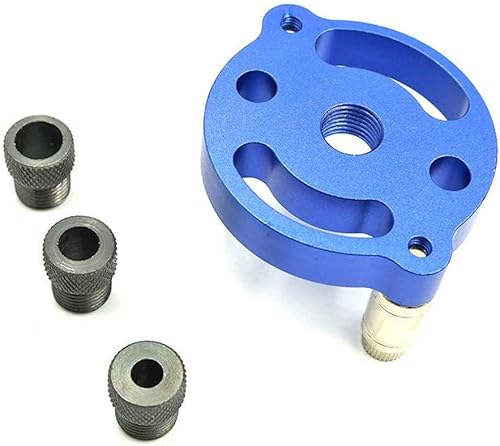 Guía de taladro de clavija, 2.75 pulgadas de aleación de aluminio de 3 agujeros Guía de broca posicionador de plantilla localizador Herramientas de