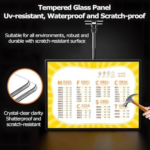 Tablero de menú con luz LED de diseño estilizado para hostelería selecta 4