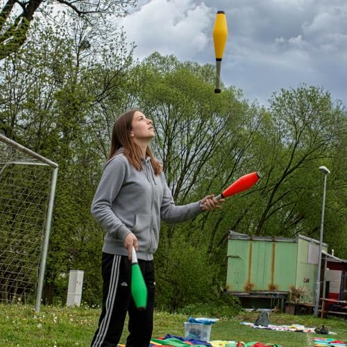 3-Piece 16.5inch Ultralight Juggling Stick Set (42×7cm) - Professional Circus Juggling Training Acrobatic Clubs/Juggling Pins for Beginner Adults Coordination Family Outdoor Activity & Skill Practice - Thumbnail 6