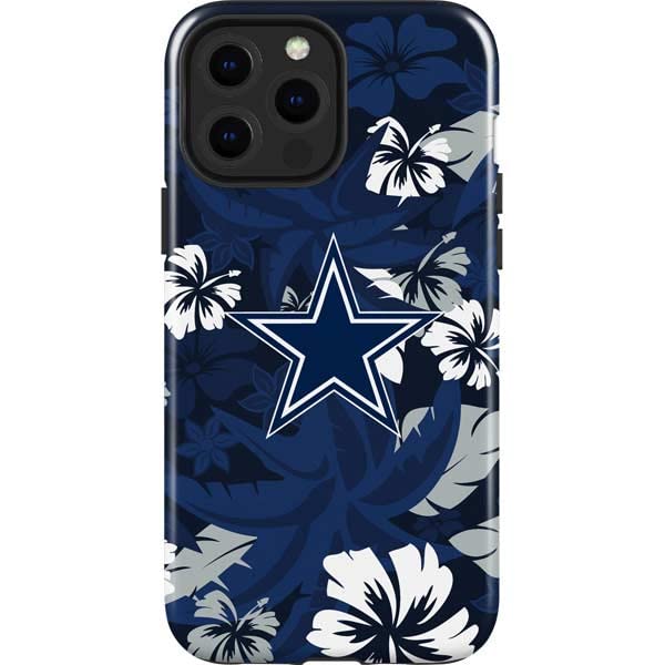Skinit Impact Phone Case Compatible with iPhone 14 Pro Max - Officially Licensed NFL Dallas Cowboys Tropical Print Design