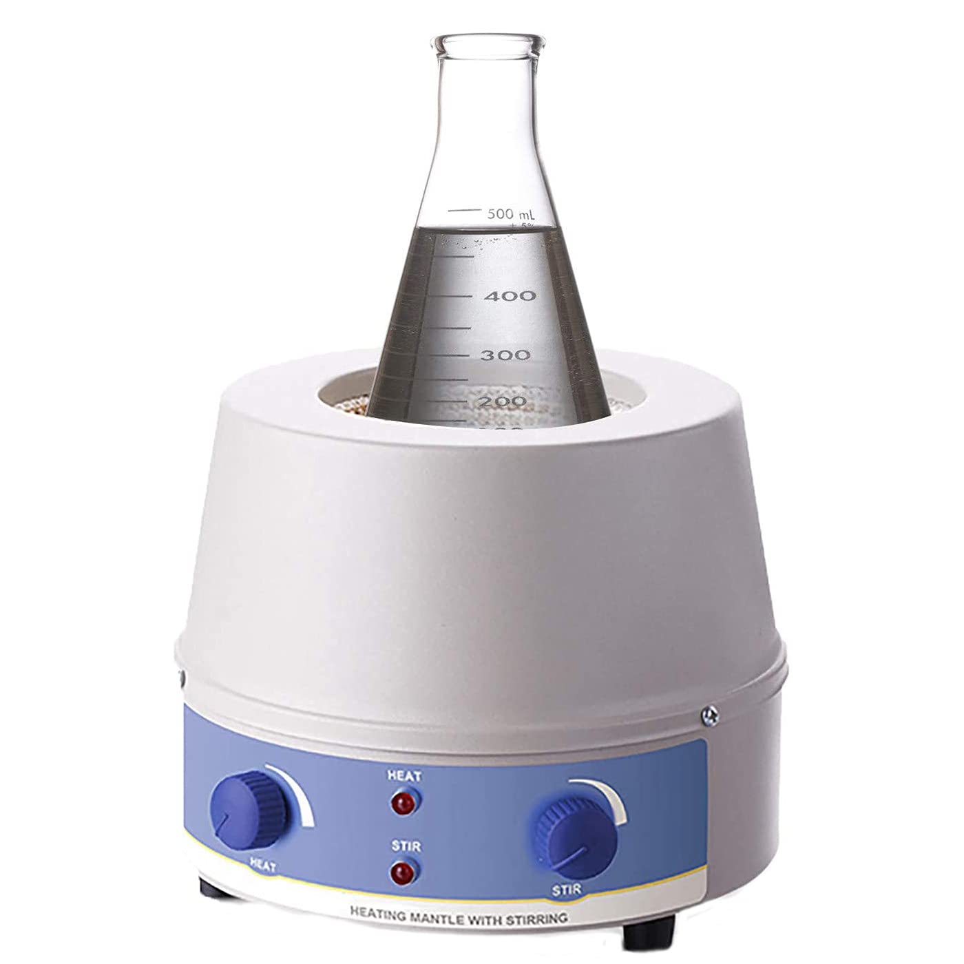 Manto Calefactor con Agitador MagnéTico, Mezclador con Agitador MagnéTico para Calentar Y Agitar, Capacidad De AgitacióN De 100 Ml / 500 Ml / 1000 Ml / 2000 Ml, 100-2400 W, RT A 380 ° C,100ml