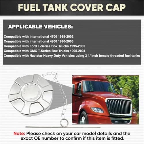 Bouchon de réservoir de carburant pour camions GMC série T 4700 et 4900 - 3