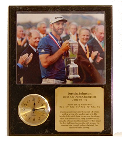 Dustin Johnson 2016 US Open Golf 8x10 Picture Photo Clock Plaque with Engraved Nameplate