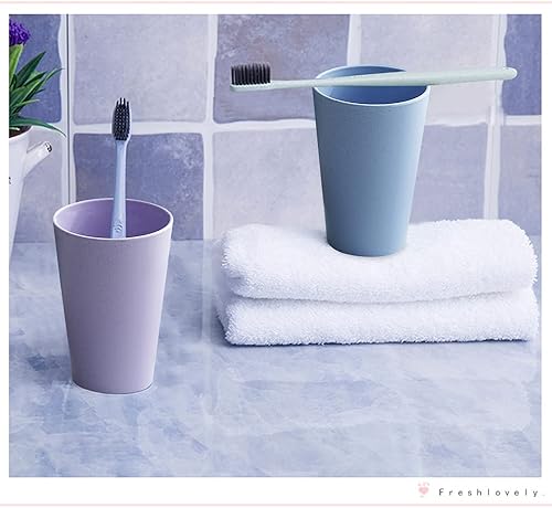 Miniatura 6 de Vaso grande de paja de trigo de 20 onzas, vasos irrompibles reutilizables para agua, taza de café apilable, vasos de jugo, taza para café, té, agua,