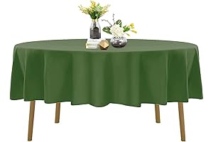 Round Easter Tablecloth | 90 Inch Elegant Easter Table Cover | Willow Green