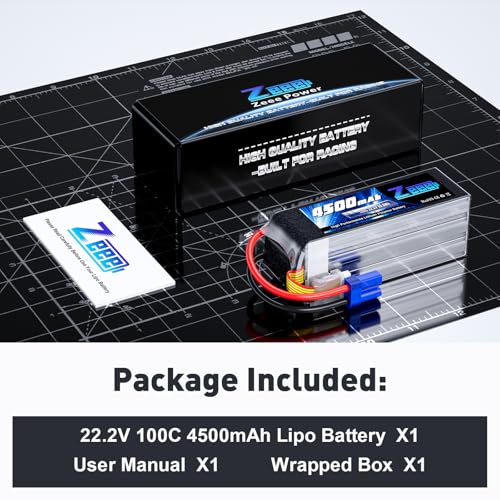 Zeee 6S Lipo Battery 22.2V 100C 4500mAh RC Battery Soft case with EC5 Plug for RC Airplane Helicopter RC Car Truck Tank Drone Racing Hobby - Image 5