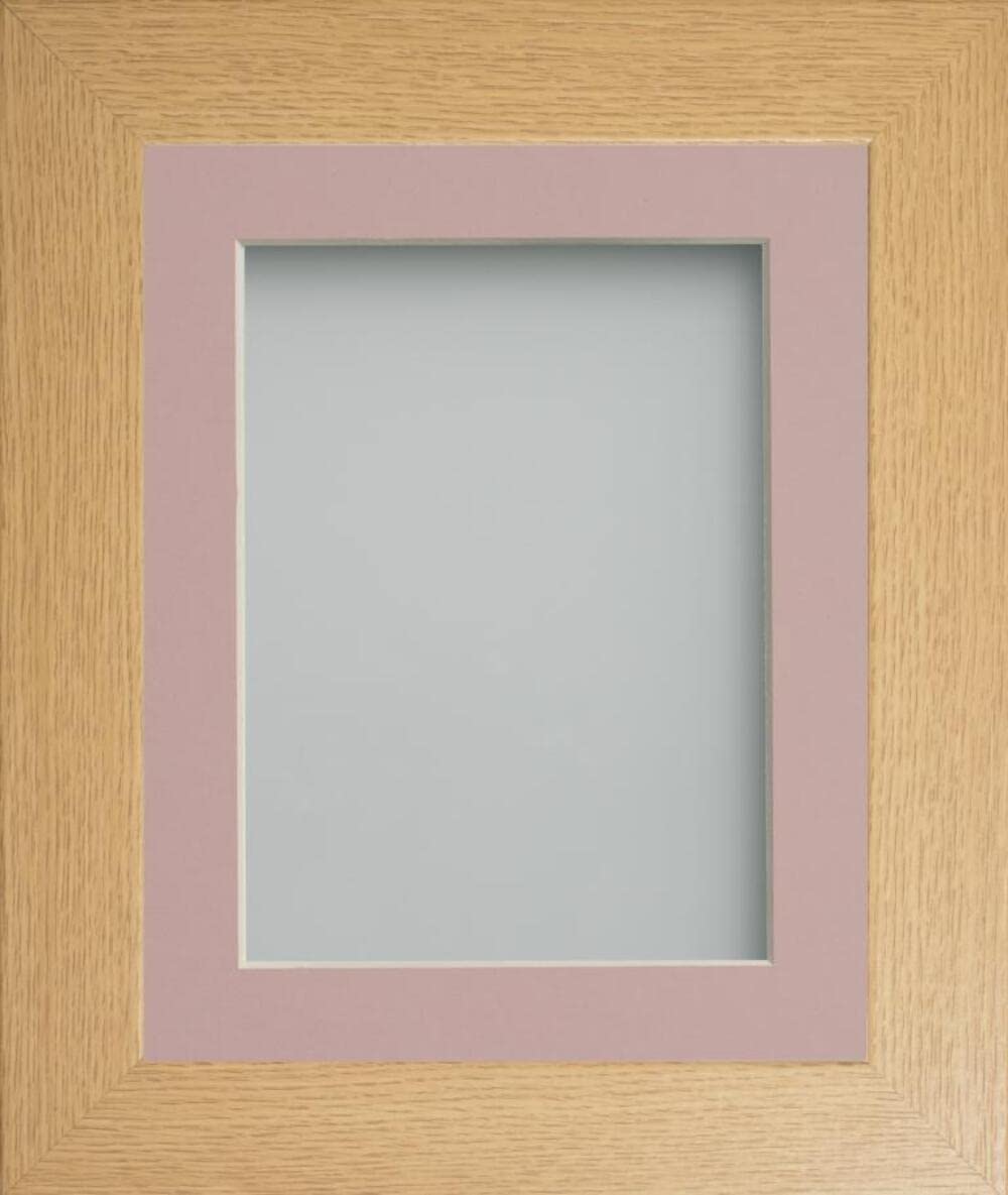Frame Company Watson Beech Picture Photo Frame fitted with Perspex, 36x24 inch with Pink Mount for image size 30x20 inch