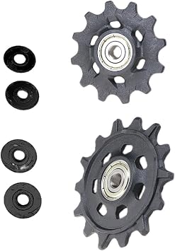 Bike Rear Derailleur Pulley Assembly Kit 12T 14T Guide Wheel Set Compatible for Eagle 12 Speed System for XX1 X01 for GX SX Drivetrain Components Black