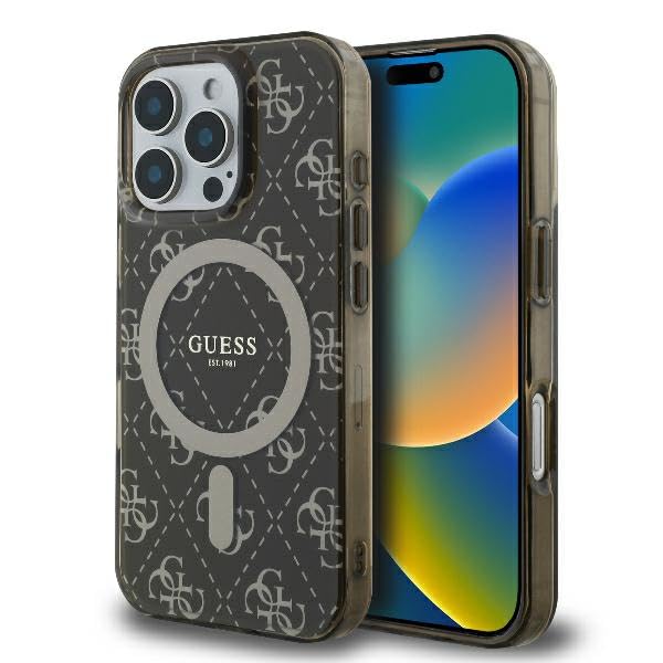 CG Mobile Guess GUHMP16LH4DTEW Coque Rigide pour iPhone 16 Pro 6,3" Marron