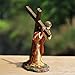 MyLifeUNIT Jesus Carrying Cross Religious Statue Figurine Christian Gift, 4.7 Inches