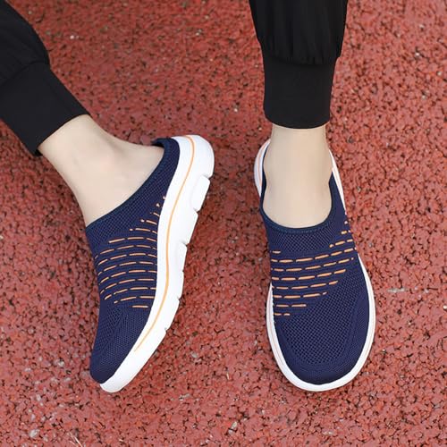 Womens Breathable Mesh Walking Mules Lightweight Breathable Slippers Mesh Slip-on Mule Shoes Orthopedic Closed Toe Sandal3