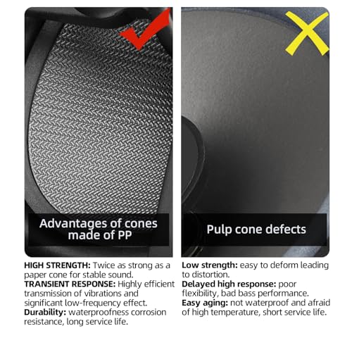 Image of 6 * 9-Inch Car Coaxial Speaker 3-Way Full Frequency High Fidelity Audio 300W Peak Power 4 Ohms Professional High-End Stereo Surround Sound (2-Speakers)
