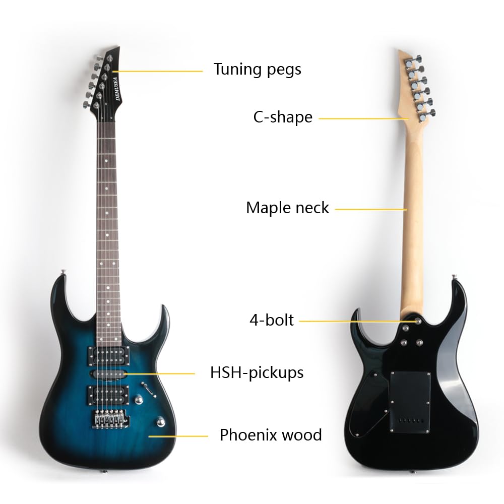 Amazon.com: Demusea Full Size Electric Guitar Beginner