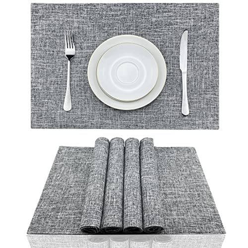 Weabetfu Cloth Placemats Set of 4 Heat Resistant Dining Table Placemmats
