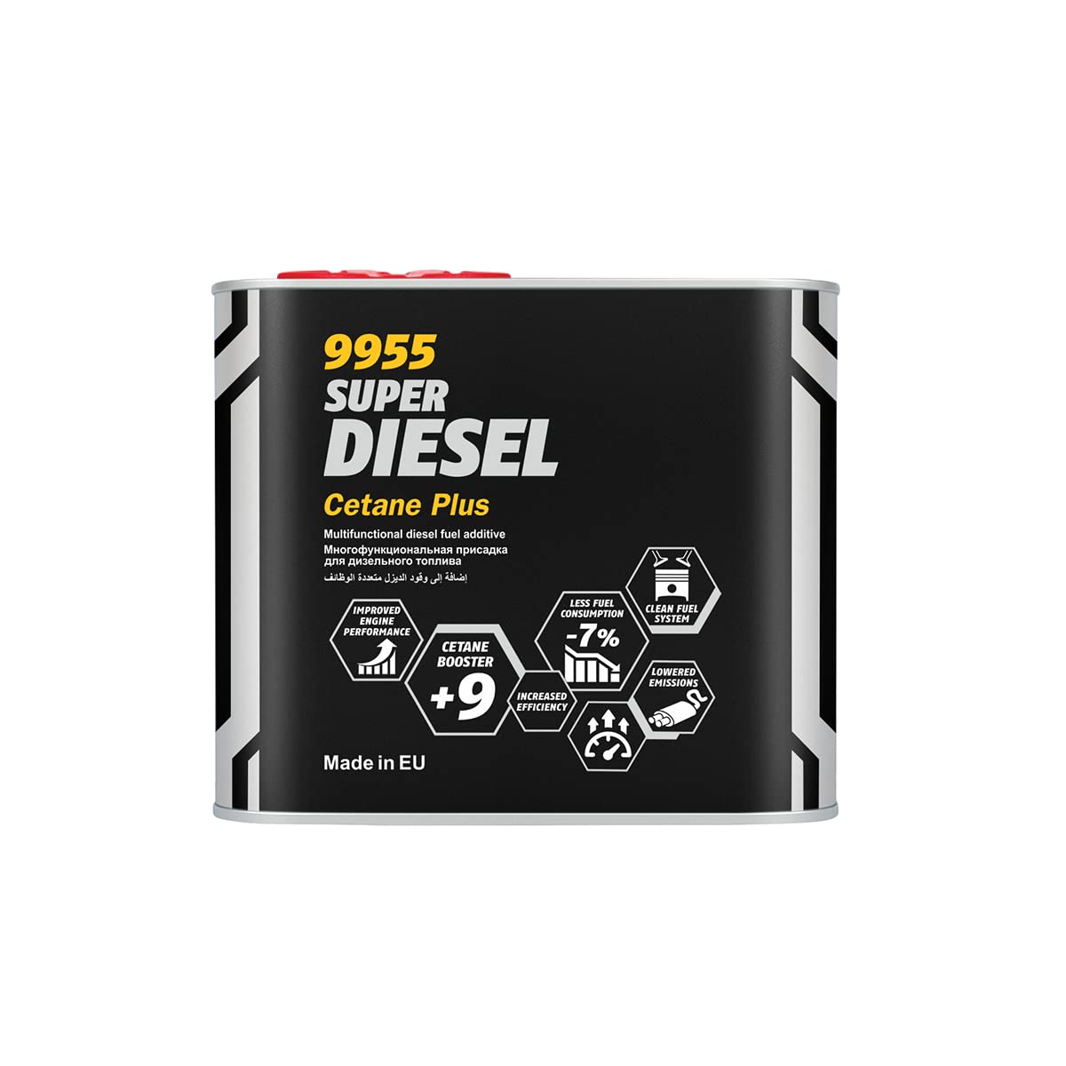MANNOL 9955 CETANE Plus Diesel Fuel ADDITIVE –Boosts cetane Number&Cleans Fuel System for All Diesel Engines Imported from Germany 450 ML (500ML)