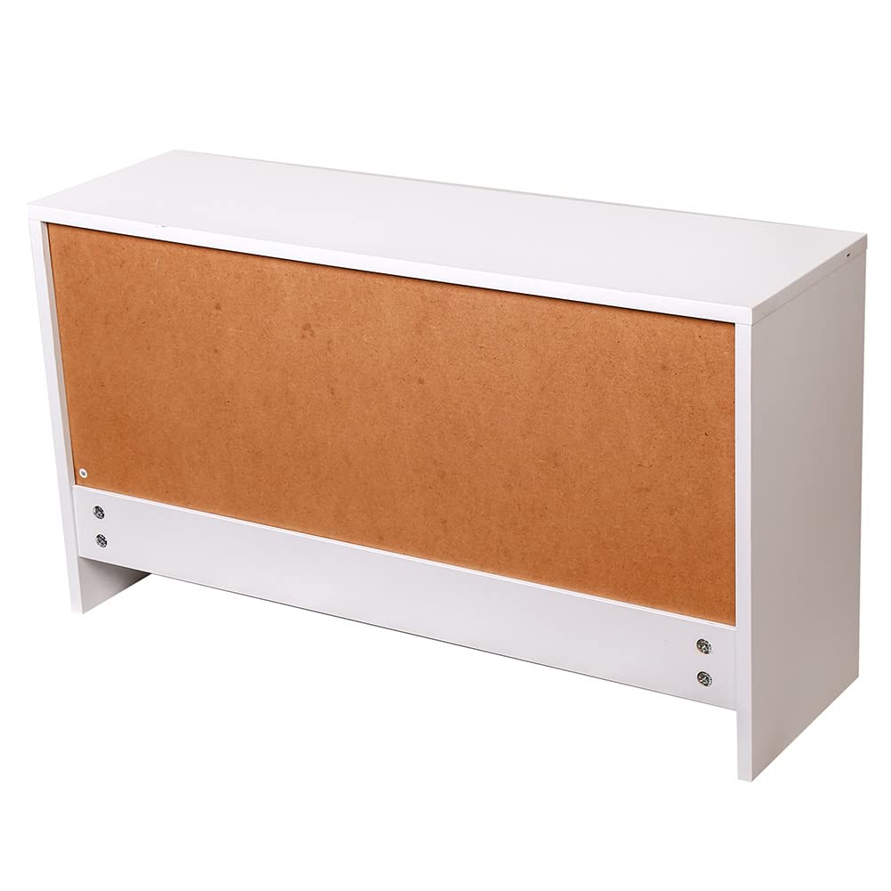BAKAJI Scarpiera Salvaspazio Slim Compatto Portascarpe Cassetti Ribaltabili Arredamento Dimensioni Ridotte Mobile Basso Dimensioni 80x24x45 cm (Bianco)