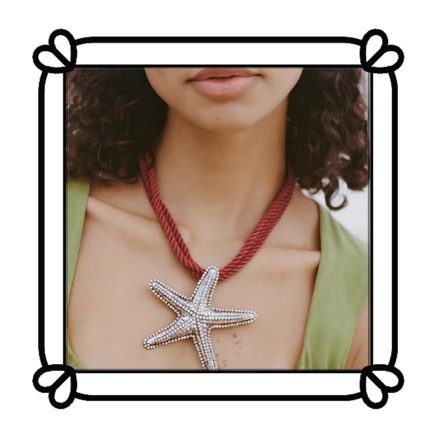 Collier étoile de mer rétro, le cadeau idéal pour femme passionnée d'océan