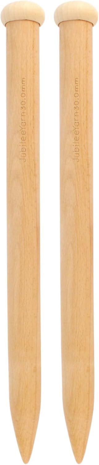 JubileeYarn Jumbo Bamboo Knitting Needles - US 65 (30mm) - 16 Long - 1 Pair
